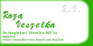 roza veszelka business card